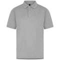 Silver - Front - Henbury Mens Pique Polo Shirt