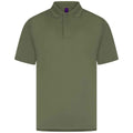 Olive - Front - Henbury Mens Pique Polo Shirt