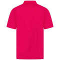 Bright Pink - Back - Henbury Mens Pique Polo Shirt