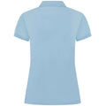 Light Blue - Back - Henbury Womens-Ladies Pique Polo Shirt