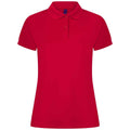 Classic Red - Front - Henbury Womens-Ladies Pique Polo Shirt