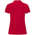 Classic Red - Back - Henbury Womens-Ladies Pique Polo Shirt