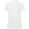 White - Back - Henbury Womens-Ladies Pique Polo Shirt