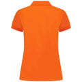 Bright Orange - Back - Henbury Womens-Ladies Pique Polo Shirt