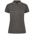 Heather Charcoal - Lifestyle - Henbury Womens-Ladies Pique Polo Shirt