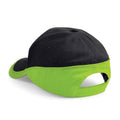 Black-Lime - Front - Beechfield Teamwear Competition Cap