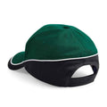 Bottle Green-Black-White - Front - Beechfield Teamwear Competition Cap