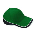 Bottle Green-Black-White - Back - Beechfield Teamwear Competition Cap