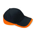 Black-Orange - Back - Beechfield Teamwear Competition Cap