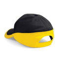 Black-Yellow - Front - Beechfield Teamwear Competition Cap