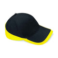 Black-Yellow - Back - Beechfield Teamwear Competition Cap