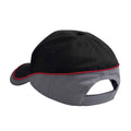 Black-Graphite-Classic Red - Back - Beechfield Teamwear Competition Cap