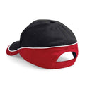 Black-Classic Red-White - Front - Beechfield Teamwear Competition Cap