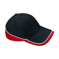 Black-Classic Red-White - Back - Beechfield Teamwear Competition Cap