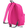 Fuchsia-Graphite - Back - Bagbase Original Fashion Backpack