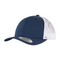 Navy-White - Front - Flexfit Unisex Adult Two Tone Trucker Cap