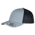 Heather Grey-Black - Front - Flexfit Unisex Adult Two Tone Trucker Cap