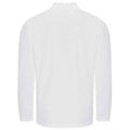 White - Back - PRO RTX Mens Pro Piqué Long-Sleeved Polo Shirt