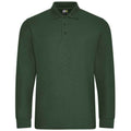 Bottle Green - Front - PRO RTX Mens Pro Piqué Long-Sleeved Polo Shirt