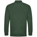 Bottle Green - Back - PRO RTX Mens Pro Piqué Long-Sleeved Polo Shirt