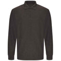 Charcoal - Front - PRO RTX Mens Pro Piqué Long-Sleeved Polo Shirt