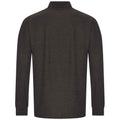 Charcoal - Back - PRO RTX Mens Pro Piqué Long-Sleeved Polo Shirt