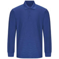 Royal Blue - Front - PRO RTX Mens Pro Piqué Long-Sleeved Polo Shirt