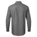 Grey Denim - Back - Premier Mens Chambray Organic Long-Sleeved Shirt