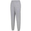 Heather Grey - Front - Awdis Mens College Cuffed Ankle Jogging Bottoms