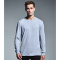 Grey - Back - Anthem Mens Marl Long-Sleeved T-Shirt