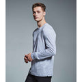 Grey - Side - Anthem Mens Marl Long-Sleeved T-Shirt