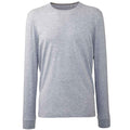 Grey - Front - Anthem Mens Marl Long-Sleeved T-Shirt