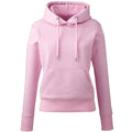 Pink - Front - Anthem Womens-Ladies Organic Hoodie