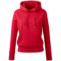 Red - Front - Anthem Womens-Ladies Organic Hoodie