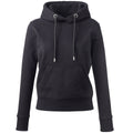 Black - Front - Anthem Womens-Ladies Organic Hoodie