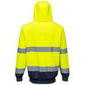 Yellow-Navy - Back - Portwest Mens Two Tone High-Vis Hoodie