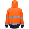 Orange-Navy - Back - Portwest Mens Two Tone High-Vis Hoodie