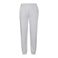 Heather Grey - Front - Fruit Of The Loom Mens Classic Elasticated Hem Jogging Bottoms