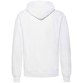 White - Back - Fruit of the Loom Mens Classic Heather Hooded Sweatshirt