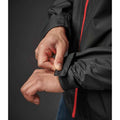 Black-Bright Red - Close up - Stormtech Mens Olympia Soft Shell Jacket