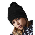 Black - Side - Beechfield Snowstar Thermal Beanie