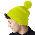 Fluorescent Yellow - Back - Beechfield Snowstar Thermal Beanie