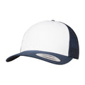 Navy-White - Front - Flexfit Unisex Adult Retro Coloured Trucker Cap