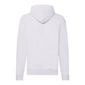 White - Back - Fruit of the Loom Mens Classic Heather Zipped Hoodie