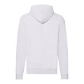 White - Back - Fruit Of The Loom Mens Classic Heather Zipped Hoodie