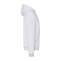 White - Side - Fruit of the Loom Mens Classic Heather Zipped Hoodie