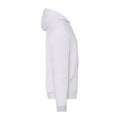 White - Side - Fruit Of The Loom Mens Classic Heather Zipped Hoodie