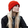 Fire Red - Side - Beechfield Wind Resistant Recycled Beanie