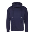 Oxford Navy - Front - Awdis Unisex Adult Crossover Collar Hoodie