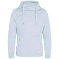 Sky Blue - Front - Awdis Unisex Adult Crossover Collar Hoodie